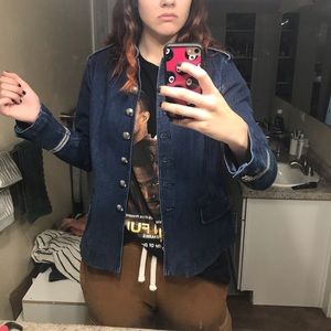 Ralph Lauren denim military band jacket